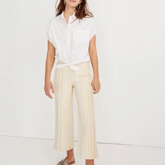 Madewell Cropped Wide Leg Pants - Picture 1 of 9